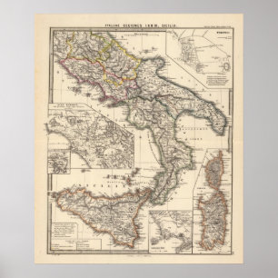 Poster Regiones de Italiae IIIII, Sicilia