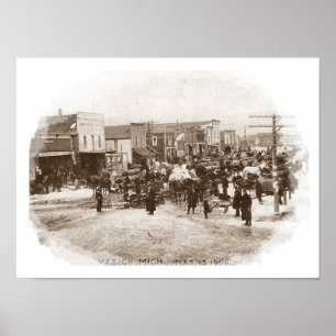PÔSTER REGISTADORES NAS RUAS DE MESICK, ~ 1909 DE