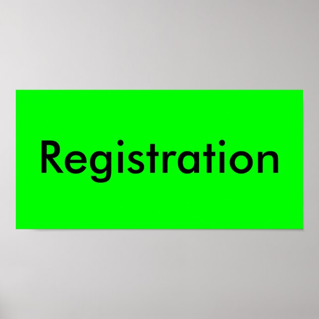 Pôster Registro (Frente)