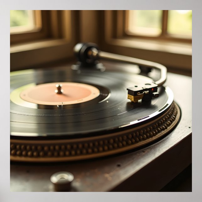 Poster Registro de vinil desvanecido (Frente)
