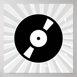 Poster registro retro-vinil