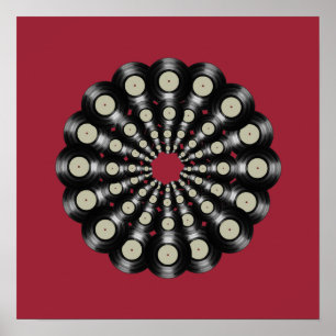 Pôster registros da arte-decoração/vinil da música