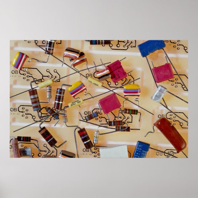 Pôster Registros e condensadores (Frente)