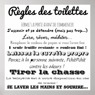 Poster Règles des sanitas