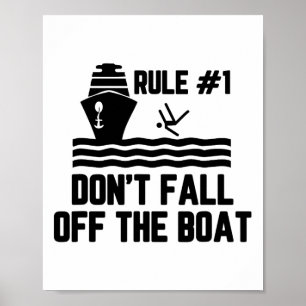 Poster Regra 1 Não Cair do Barco do barco