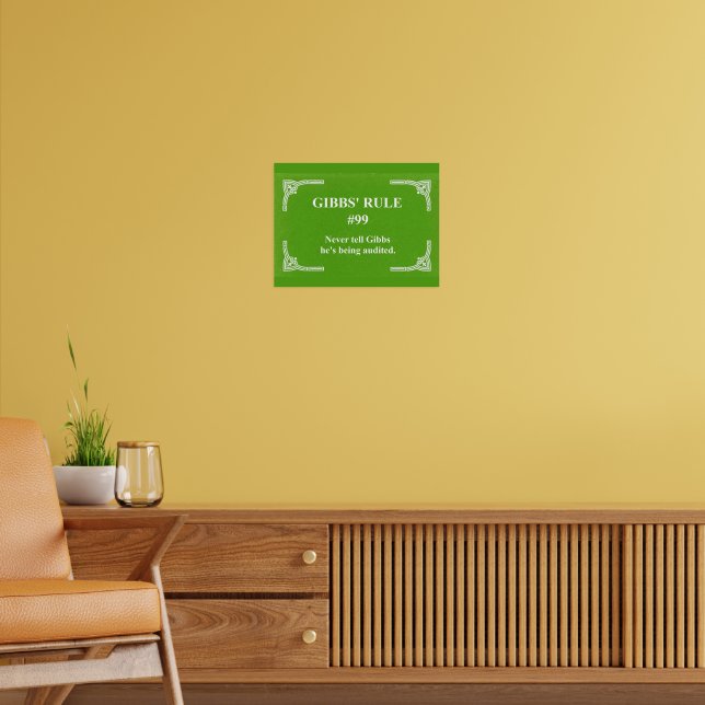 Poster regra #99 de Gibbs (Sala de Estar 2)