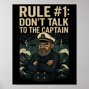 Poster Regra de Cruzeiro Náutico Engraçada #1 Não Fale Co