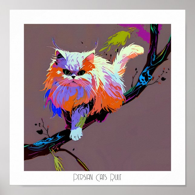 Poster Regra de Gatos Persa (Frente)