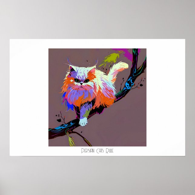 Poster Regra de Gatos Persa (Frente)