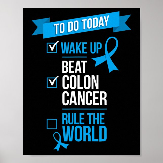 Poster Regra do Cancer de Bebida Colon acordar O Mundo 1 (Frente)