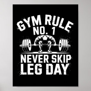 Poster Regra Gym N.O 1 Nunca Ignore O Trabalho De Arranqu