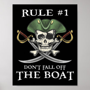 Poster Regra Nº 1 Não Cair Do Partido Pirata De Cruzeiro