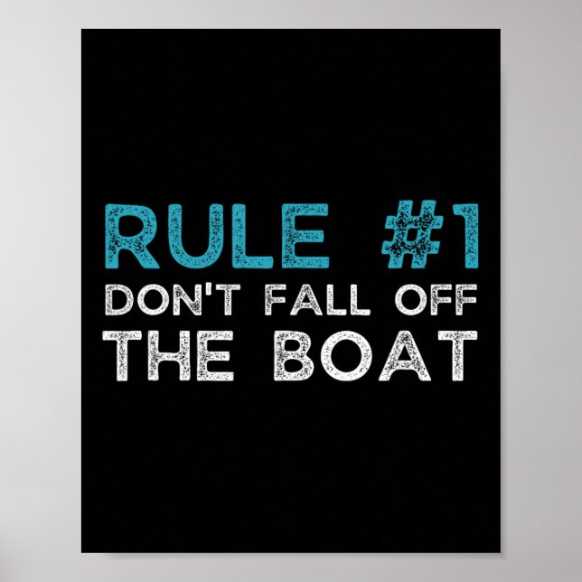 Poster Regra Número 1 Não Caia do Barco  (Frente)