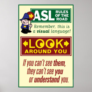 Pôster Regras da ASL da estrada. Um poster.