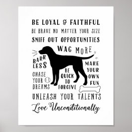 Poster Regras da Casa de Canvas de Animais Inspiradores p