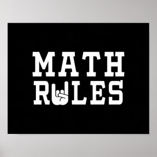 Pôster Regras da matemática
