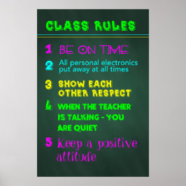 Pôster Regras de Classe