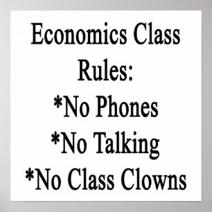 Pôster Regras de Classe Econômica Sem Telefones Sem Palav