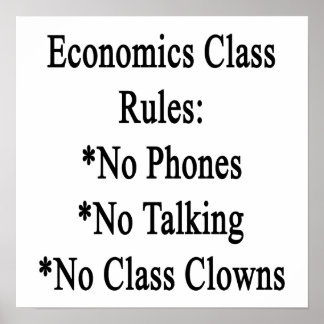 Pôster Regras de Classe Econômica Sem Telefones Sem Palav