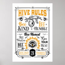 regras de colmeia de abelhas bonitinha
