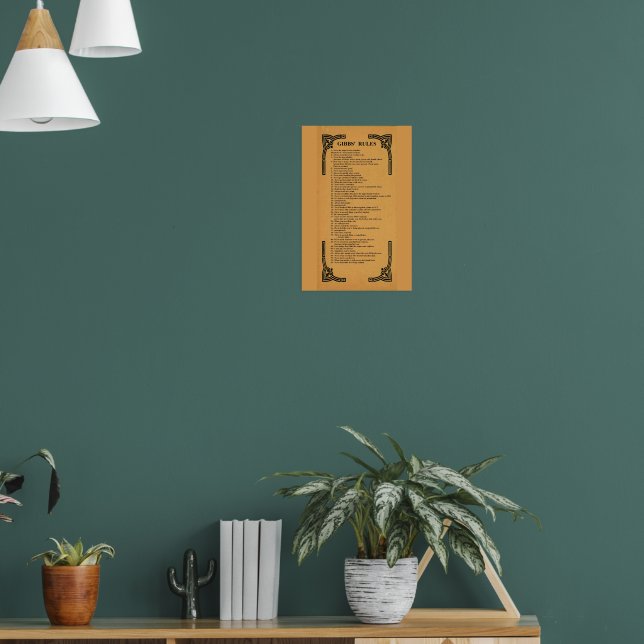 Poster regras de Gibbs (Sala de Estar 1)
