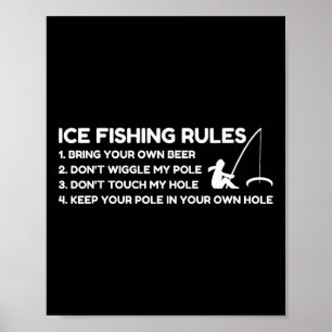 Poster Regras de pesca no gelo engraçadas