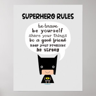 Poster Regras de Super-Herói