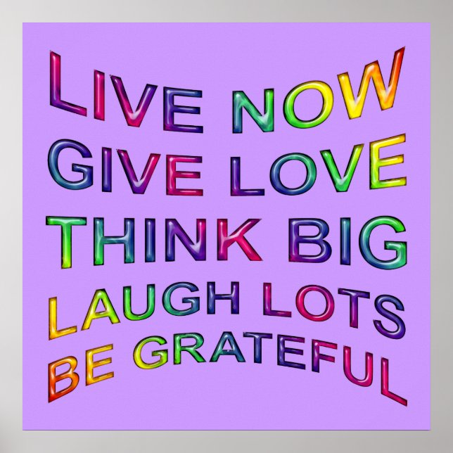 Poster Regras De Vida (Frente)