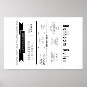 Pôster regras do banheiro