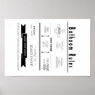 Pôster regras do banheiro