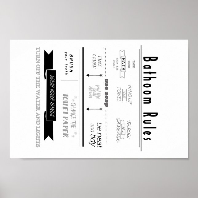 Pôster regras do banheiro (Frente)