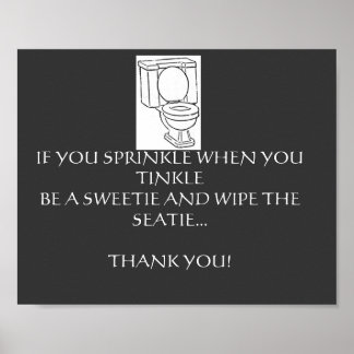 PÔSTER REGRAS DO BANHEIRO DE TOILET