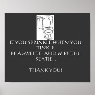 PÔSTER REGRAS DO BANHEIRO DO TOALETE