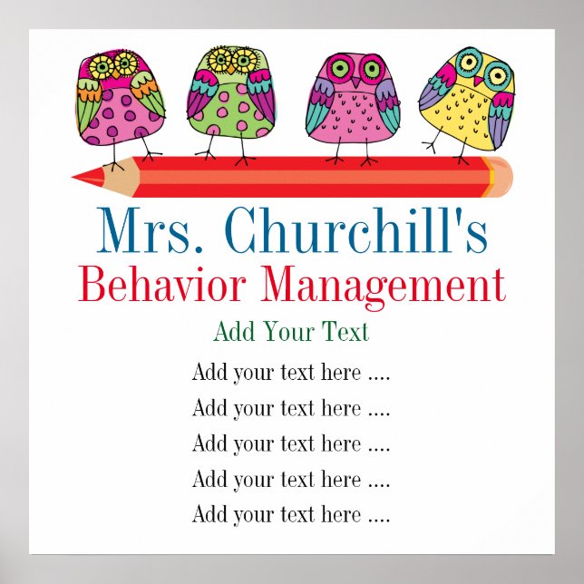 Pôster Regras / RECOMPENSAS / Gerenciamento da sala de au (Frente)