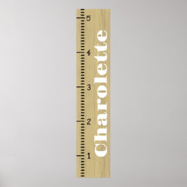 Poster Régua Personalizada do Gráfico de Crescimento das 