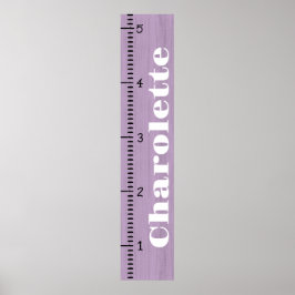 Poster Régua Personalizada do Gráfico de Crescimento das 