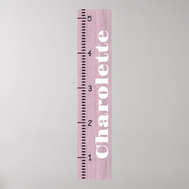 Poster Régua Personalizada do Gráfico de Crescimento das  (Frente)