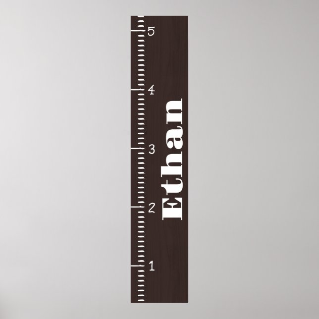 Poster Régua Personalizada do Gráfico de Crescimento Huma (Frente)