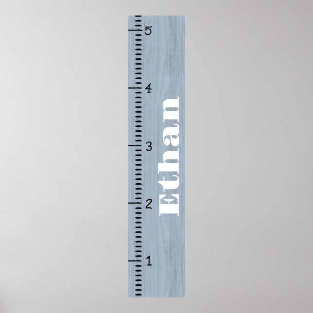 Poster Régua Personalizada do Gráfico de Crescimento Huma (Frente)