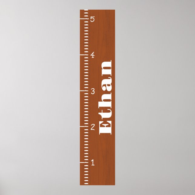 Poster Régua Personalizada do Gráfico de Crescimento Huma (Frente)