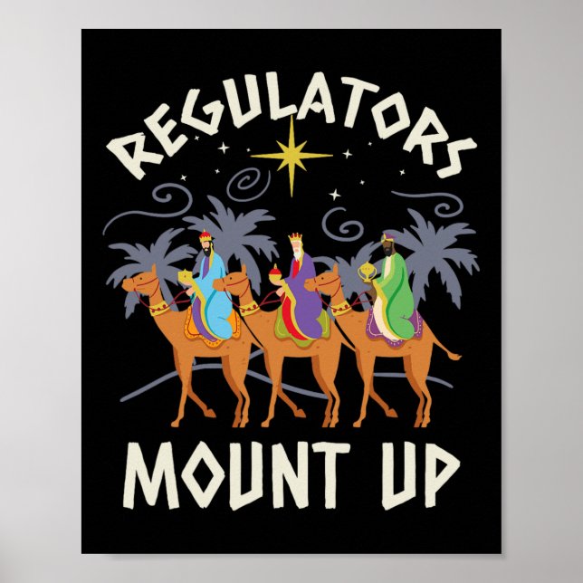Poster Reguladores Montam Férias Engraçadas Natal Sábios  (Frente)