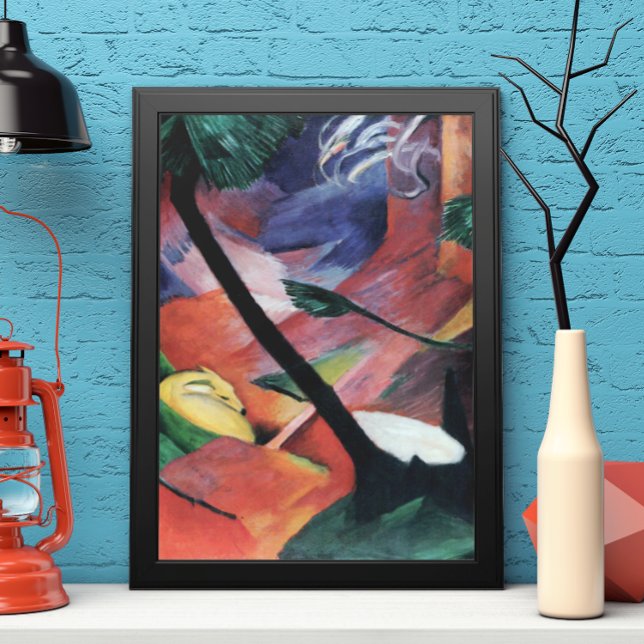 Poster Reh no Bosque II por Franz Marc; Reh im Walde (Criador carregado)