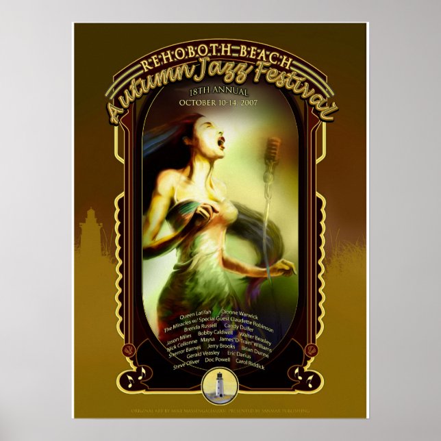 Pôster Rehoboth Beach Autumn Jazz Fest 2007 (Frente)