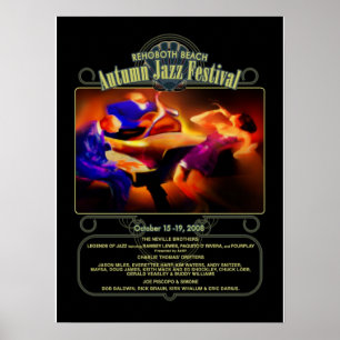 Poster Rehoboth Beach Autumn Jazz Fest 2008