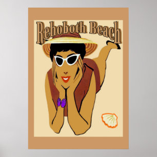 Pôster Rehoboth, Lady on Beach