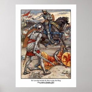 Poster Rei Arthur do vintage & senhor Lancelot Arte
