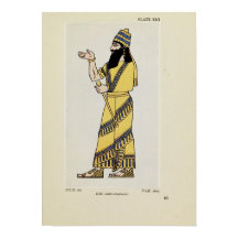 Rei Assur-Nasir-Pal figurino assírio antigo