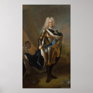 Pôster Rei Augusto II de Polônia, antes de 1730
