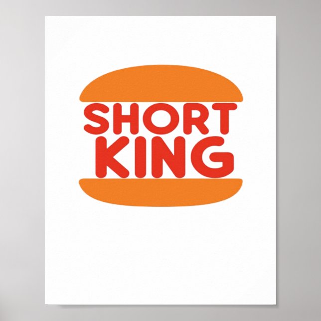 Poster Rei Baixo Design Minimalista Divertido (Frente)