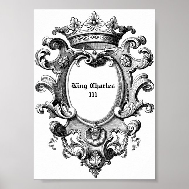Poster Rei Charles 111 Coroa Real (Frente)